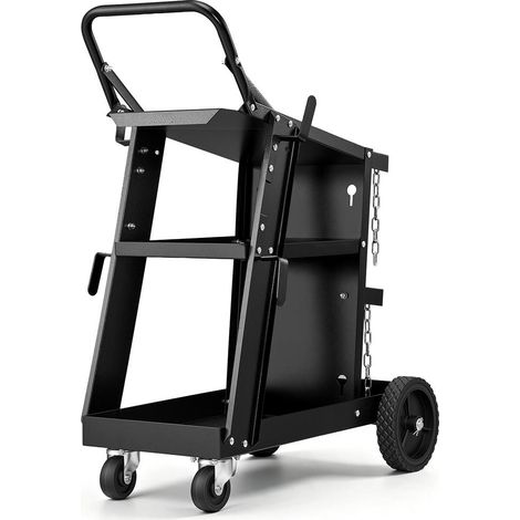 Chariot de Soudage 3 Niveaux VEVOR pour Poste à Souder MIG TIG MMA Plasma Charge 181,4 kg Roues 360° (1/5)