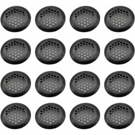 Griglia di ventilazione rotonda in acciaio inox, 16 pezzi di fori di ventilazione a rete, griglia di ventilazione in acciaio inox, griglia di scarico della ventilazione, per mobili da cucina, mobili, 