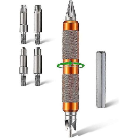 Outil multifonction avec adaptateur hexagonal pour perceuse, outil manuel d'ébavurage et de chanfreinage pour le rechargement, pour retirer les sertissages, compatible avec les étuis.