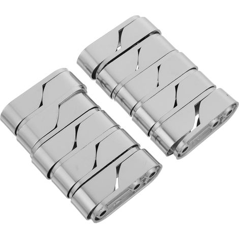 Lot de 20 supports centraux ovales en métal pour tringle penderie, avec vis, une fixation murale et (1/5)