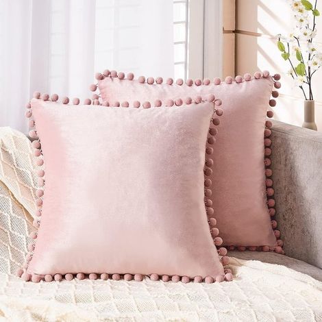 Einfarbige Samtkissenbezüge 40x40cm - Dekorative Kissenbezüge für Sofa, Schlafzimmer und Auto (1/5)