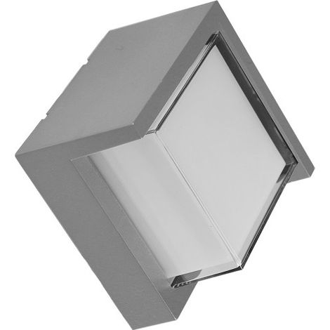 Aplique exterior 12w 3000k anoa gris ip65 16x16x10,2 cm 600lm