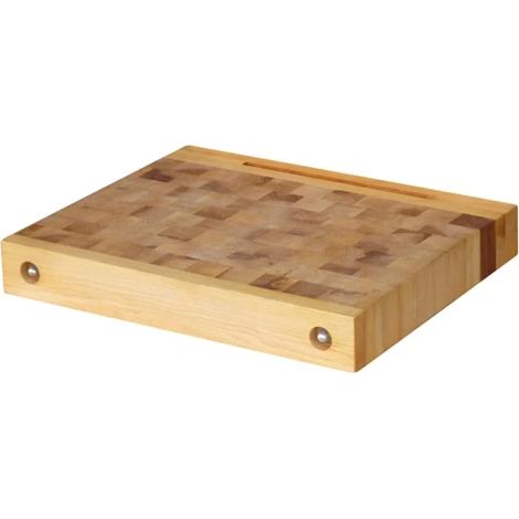 Outifrance – Billot de découpe en bois de bout 0,595m – Absorption des chocs – Finition huile de lin – Pour cuisine professionnelle (1/2)