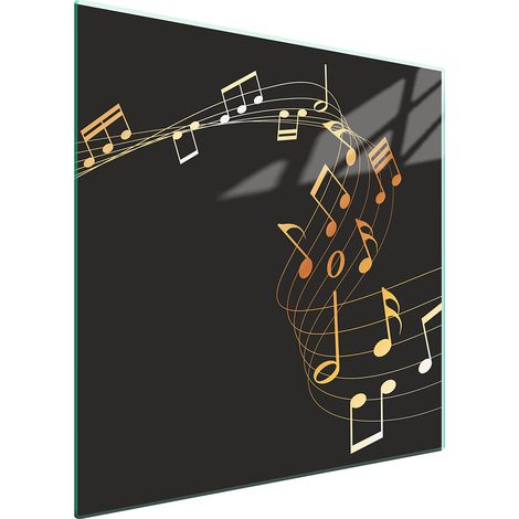 PLACA PROTECTORA DE VIDRIO PARA ESTUFA 50x52 MÚSICA (1/5)