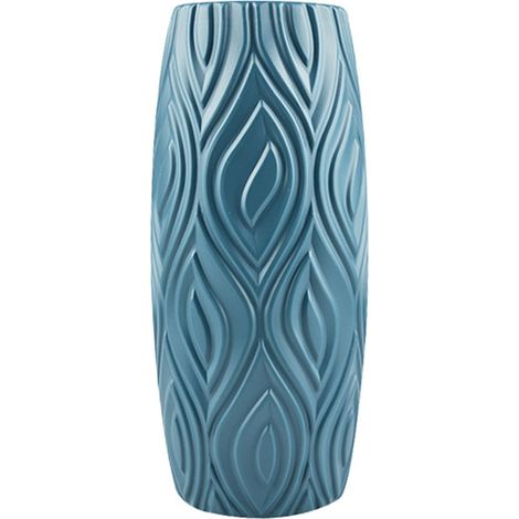 Elegante Blumenvase aus bruchsicherem Kunststoff mit kreativem nordischem Keramik-Look, perfekt für den Esstisch oder als dekorative Vase