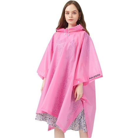 Poncho Pluie, 2 Poncho Imperméable, Poncho EVA Réutilisable, Adulte Unisexe, Camping, Voyage, Activités de Plein Air, Taille Unique