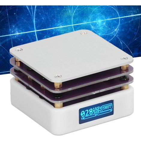 Table chauffante intelligente à température constante PD65W 20V pour le soudage électronique, le préchauffage de cartes, la retouche, le soudage CMS sur PCB, outil de chauffage professionnel, écran OL (1/5)