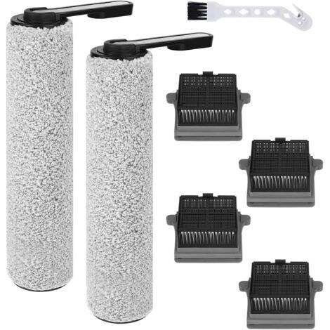 Kit d'accessoires pour Tineco iFLOOR 5 Breeze aspirateur eau et poussière 7 pièces Accessoires 2 Rouleau brosse + 4 filtres pièces détachées + 1 brosse de nettoyage (1/5)