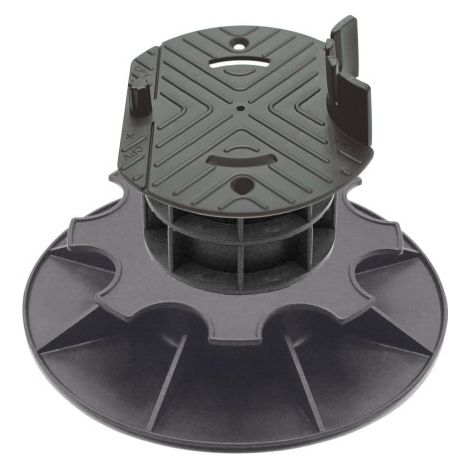 Plot terrasse bois réglable 11 - 14 cm - Noir