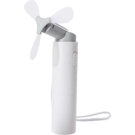 Ventilateur portable rechargeable par batterie USB 3000 mAh, blanc (1/5)