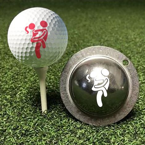 Action 3 Marqueur de ligne de golf en acier inoxydable, outil de marquage, stylo marqueur de motif à faire soi-même