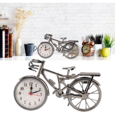 Réveil créatif rétro en forme de vélo, décoration intérieure, cadeau pour étudiant, réveil de bureau en plastique (1/5)