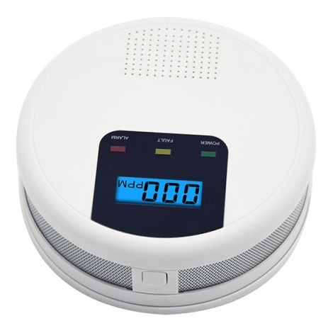 Rilevatore di monossido di carbonio con schermo LCD, allarmi acustici e visivi, alimentazione a batteria, indicatore LED (1/5)