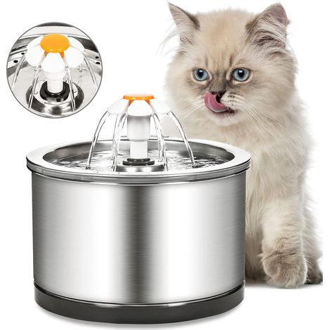 Fontaine à eau pour chat à 4 niveaux, silencieuse (1/5)