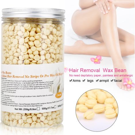 Épilation à la cire chaude film dur 500g lait, soin corps bikini jambes, retrait poils, résine dépilatoire, lot de 1, usage domestique (1/5)