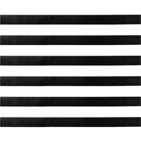 Brosses de porte adhésives 6 pcs Blanc 100 cm (1/5)