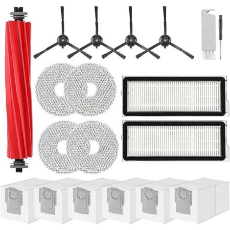 Accessoires pour Roborock Qrevo Pro,Qrevo S, Qrevo MaxV,Qrevo Plus 1 Brosse Principale,2 Filtres,6 Sacs à Poussière,4 Linget (1/5)