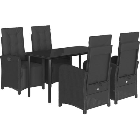 Maison Exclusive - Set de muebles jardín 5 pzas con cojines ratán (1/5)
