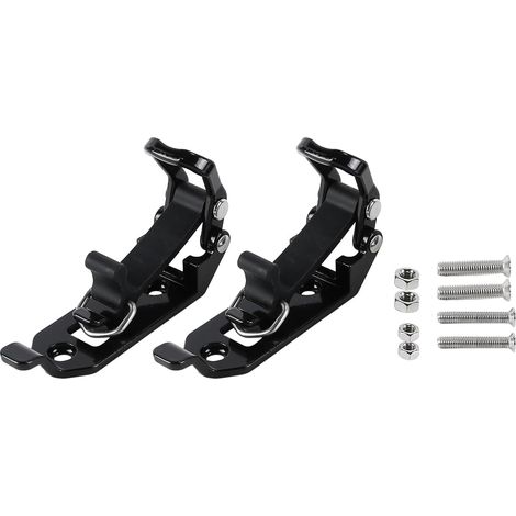 Lot de 2 Supports de Pelle pour galerie de Toit de Camion, Pince de Fixation, Support de Pelle pour galerie de Toit de Camion, Voiture, Bateau, Noir (1/5)