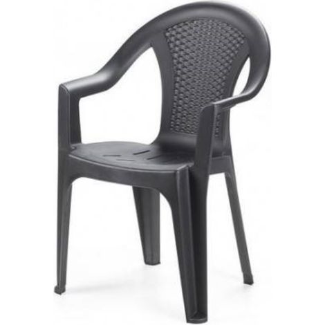 Sedia ischia antracite effetto rattan set 2 pezzi - ipae-progarden (1/2)