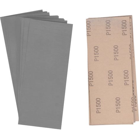 Lot de 90 Papiers de Verre pour Ponçage à Sec et à l'Eau, Grains 400 à 3000 - Outils de Ponçage Polyvalents (1/5)