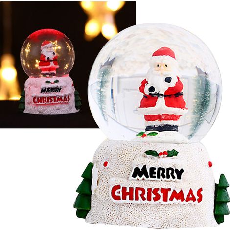Boule de Noël lumineuse en cristal, boule en verre anglais, décoration de bureau, cadeau de Noël pour enfants, petit cadeau pour homme âgé (1/5)