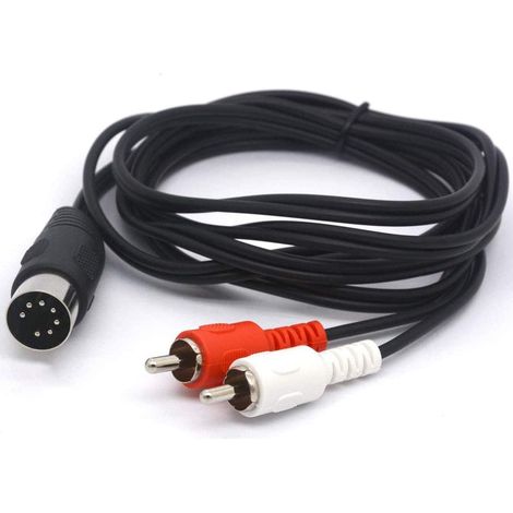 Câble MIDI vers Cinch, prise DIN 7 broches vers 2 prises RCA, câble de connexion audio (1,5 m) (1/4)