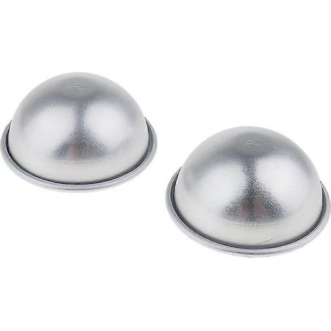 Moule demi-rond en aluminium pour bombes de bain, savons et gâteaux (2 pièces, 45 x 20 mm). (1/4)