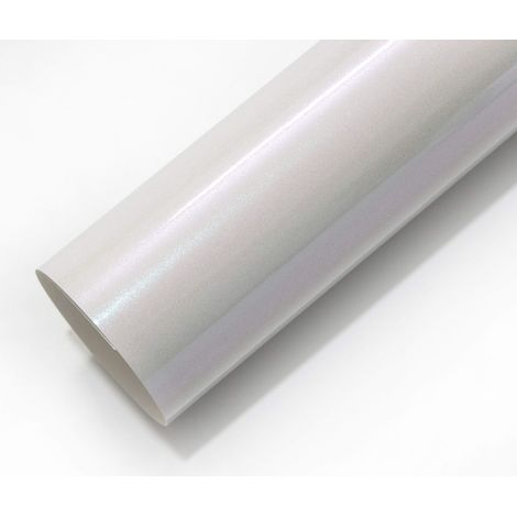 Pellicola adesiva bianco perlato opaco per car wrapping e tuning Misura - 152cm x 30cm