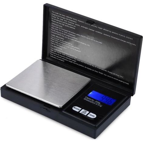 Balance de Poche de Précision - Non spécifié - 200g - LCD Rétro-éclairé - Fonction Tare - Noir (1/4)