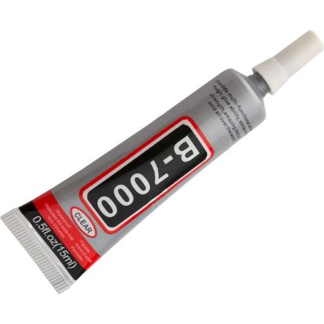 Colle adhésive transparente - JUANIO - B7000 - 15 ml - Extra forte et flexible - Pour écrans tactiles