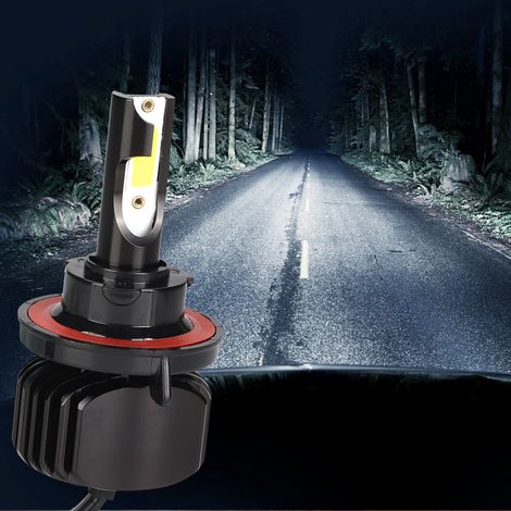 Lot de 2 Phares LED H13 60W Aluminium Mini Projecteur Auto Feu de Croisement L5 (1/3)