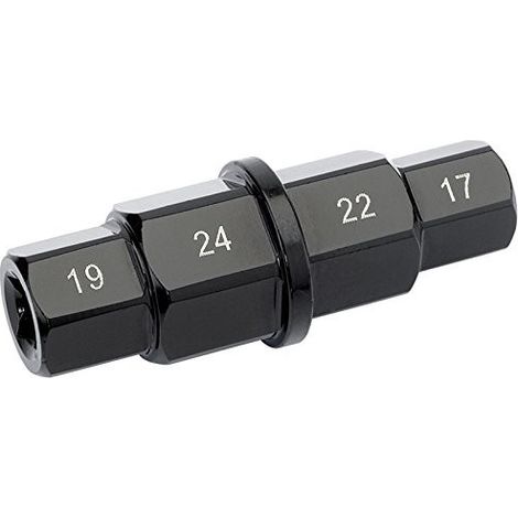 LLAVE PARA DESMONTAR EJE DE RUEDAS DE MOTOS 4 HEXAGONOS 17, 19, 22 y 24mm. (1/4)