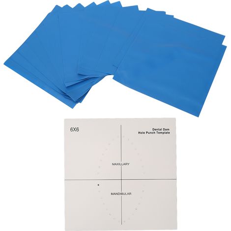 Barrière d'isolation dentaire sans poudre, sans parfum, 36 feuilles, bleue, pour une hygiène optimale (1/5)