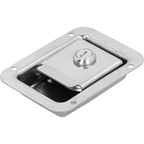 304 Serrure de Panneau de Générateur,Acier Inoxydable Palette Porte Loquet Boîte à Outils Serrure encastré avec 2 Clés pour Rv Remorque Camions de Pompiers Camion Boîtes à Outils (1/3)