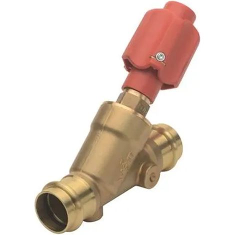 Seppelfricke SPS® Freistromventil mit angeformten Pressanschluss für M- oder V- Kontur, nichtsteigend, ohne Entleerung, d18 (DN20), Messing Typ 4621.10, tw0026194