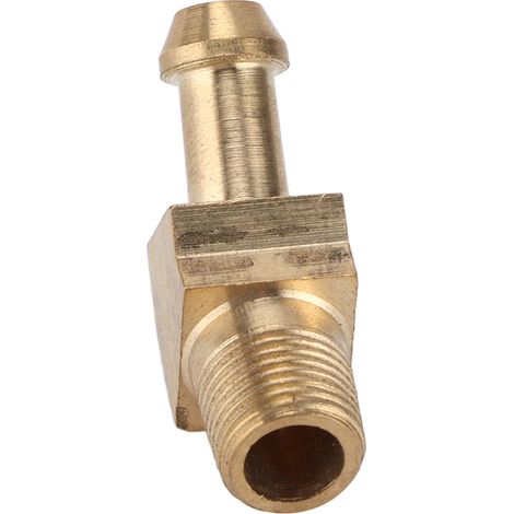 Raccord cannelé pour tuyau de suralimentation de turbocompresseur, coude à 45°, filetage 1/8 po 27 NPT, laiton, remplacement pour Garrett série T (1/5)