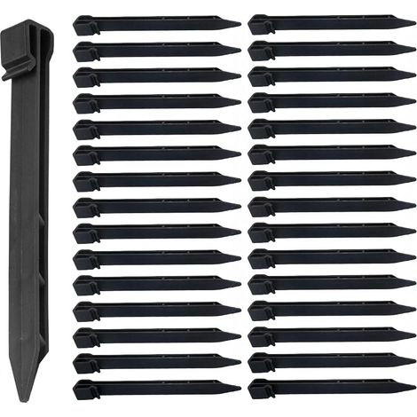 30 pièces en plastique Ecoborder paysage bordure piquets 10 pouces plante Support pelouse piquet robuste (1/5)