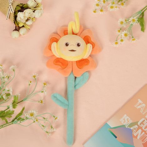 Bouquet de fleurs en peluche jaune, confectionné en coton PP très extensible et doux au toucher, idéal pour les fêtes et les bureaux. (1/5)