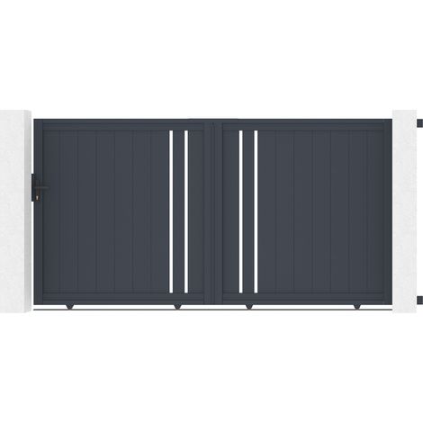 Puerta corredera 3m GIONA H.180 aluminio gris (1/5)