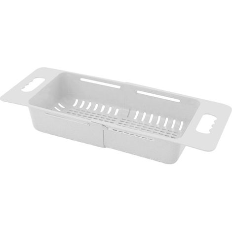 Colador para frutas y verduras, escurridor, cesta de drenaje para fregadero, cesta para frutas, colador ajustable para encimera (blanco) (1/5)