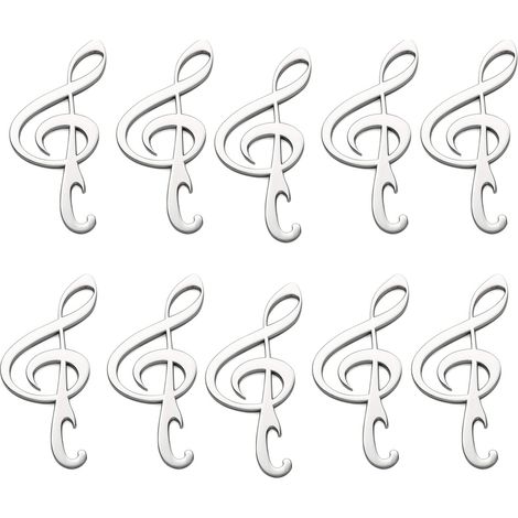 Ouvre-bouteilles Forme De Clef De Sol - En Alliage Métallique - Cadeau Pour Musiciens - Lot De 10 (1/5)