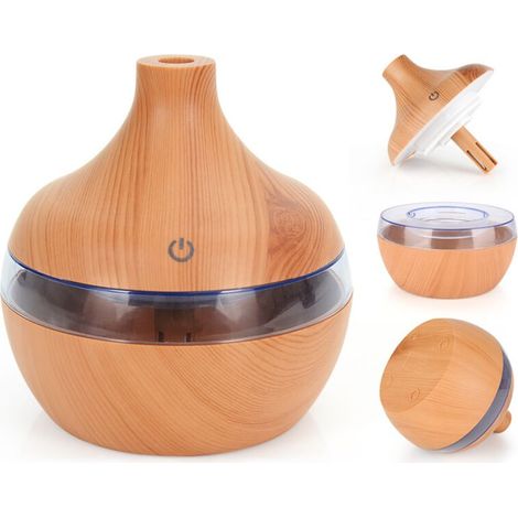 Mini Diffuseur Humidificateur LED J003 110x110x115mm 2W USB 2 Couleurs Couleur : Marron (1/5)