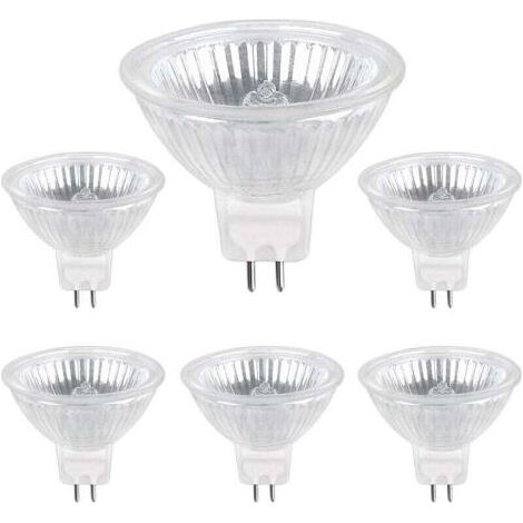 Lampadina alogena GU5.3 50W 12V, 800lm bianco caldo 2700K dimmerabile, lampadina spot alogena MR16, confezione da 6 (1/5)