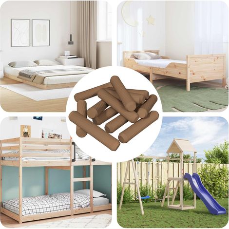 Holzdübel 18000 pcs Braun Massivholz