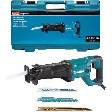 Makita – Scie sabre 1200 W pour bois dur avec 3 lames – Ergonomie Soft Grip – Changement de lame sans outil – JR3051TK (1/10)