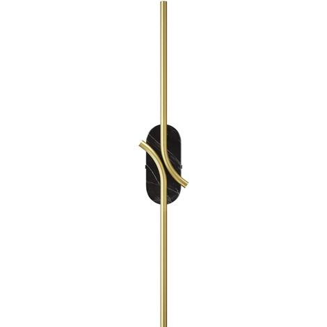 Maytoni RenAIssance Applique murale LED intégrée moderne en laiton, noir, 3000 K, 250 lm, abat-jour blanc