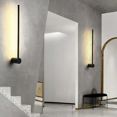 60 cm LED-Wandleuchte – Ultraschlankes schwarzes Design – 640 Lumen – 3000 K Farbtemperatur – 360° verstellbar für Schlaf- und Wohnzimmer (1/4)