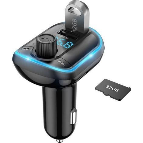 PRUMYA Bluetooth Car FM Transmitter - MP3 Player - Hands-Free - Bluetooth 5.0 (1/4)