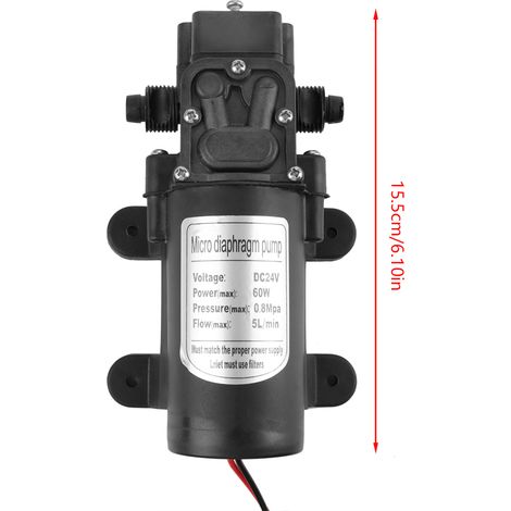 DC24V 60W 5l Min Miniatur-Hochdruck-Elektromembran-Selbstansaugpumpe (1/5)